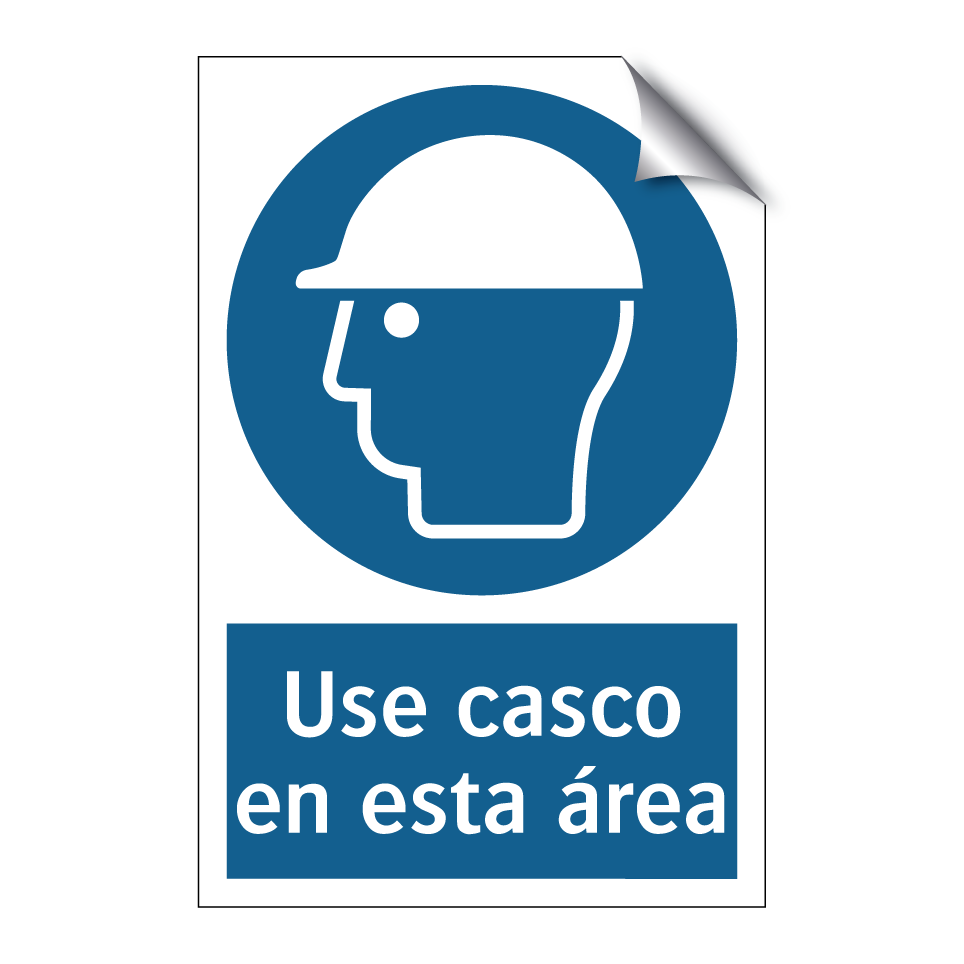 Use casco en esta área