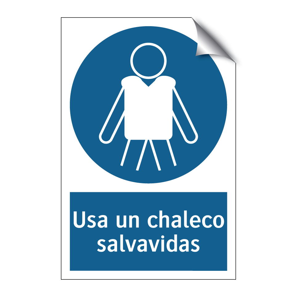 Usa un chaleco salvavidas