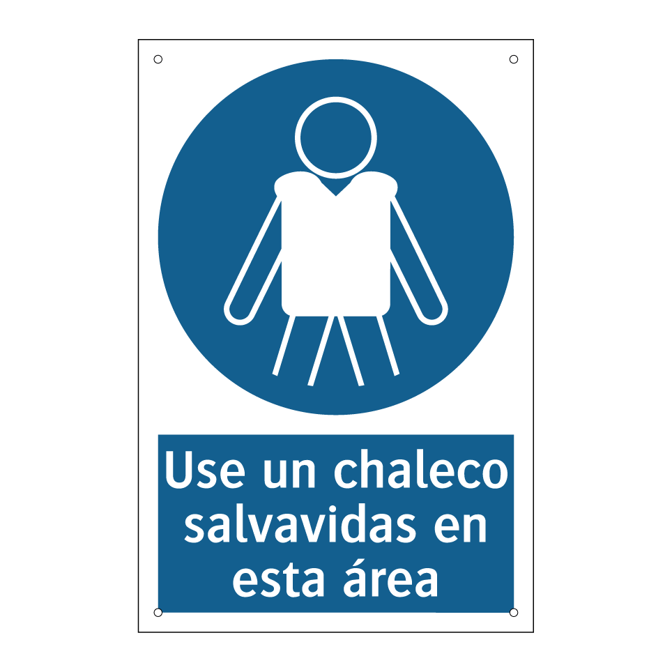 Use un chaleco salvavidas en esta área