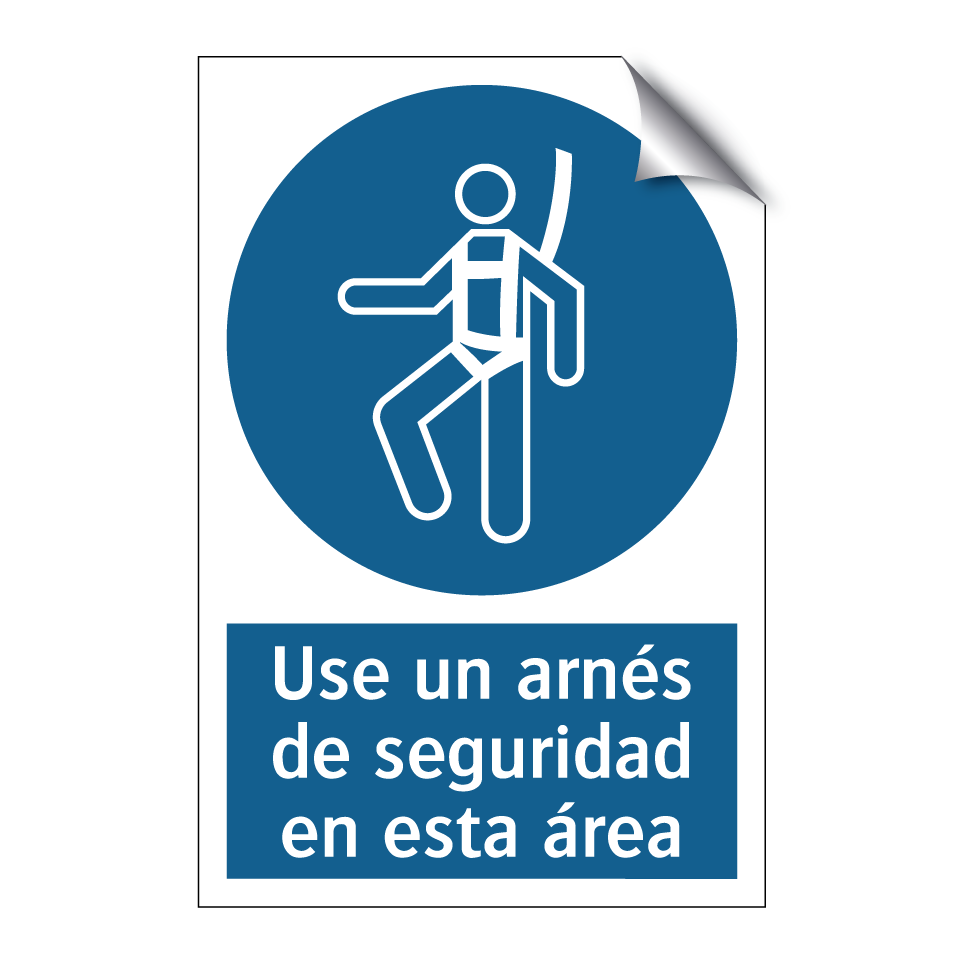 Use un arnés de seguridad en esta área