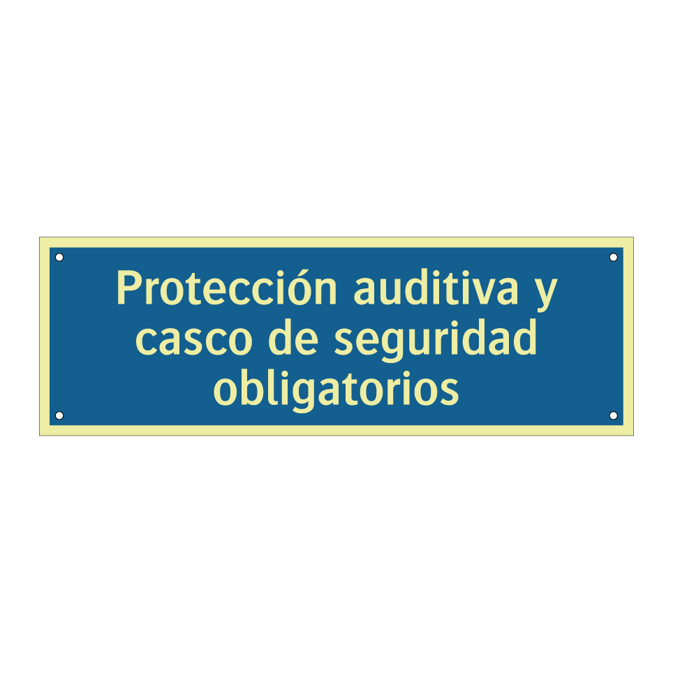 Protección auditiva y casco de seguridad obligatorios