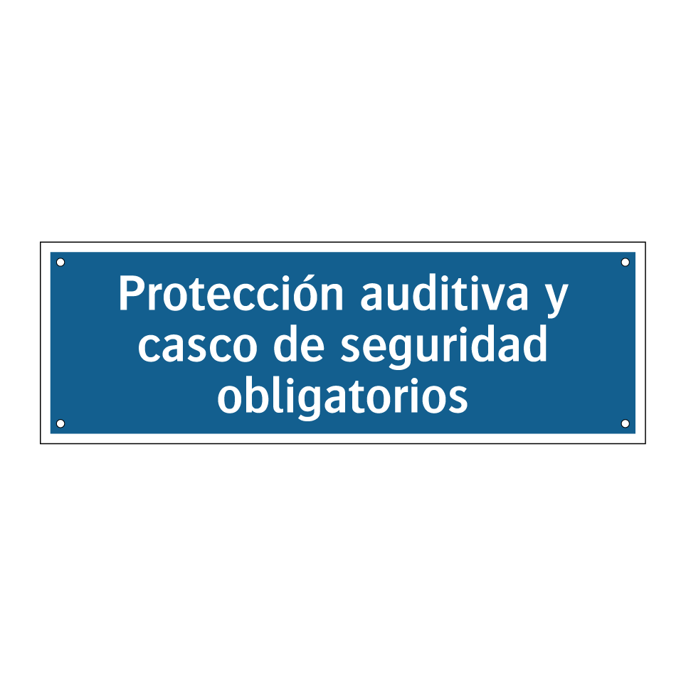 Protección auditiva y casco de seguridad obligatorios