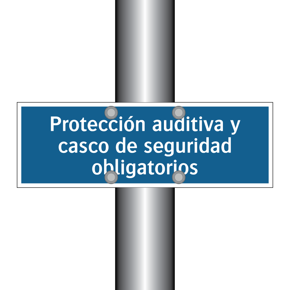 Protección auditiva y casco de seguridad obligatorios