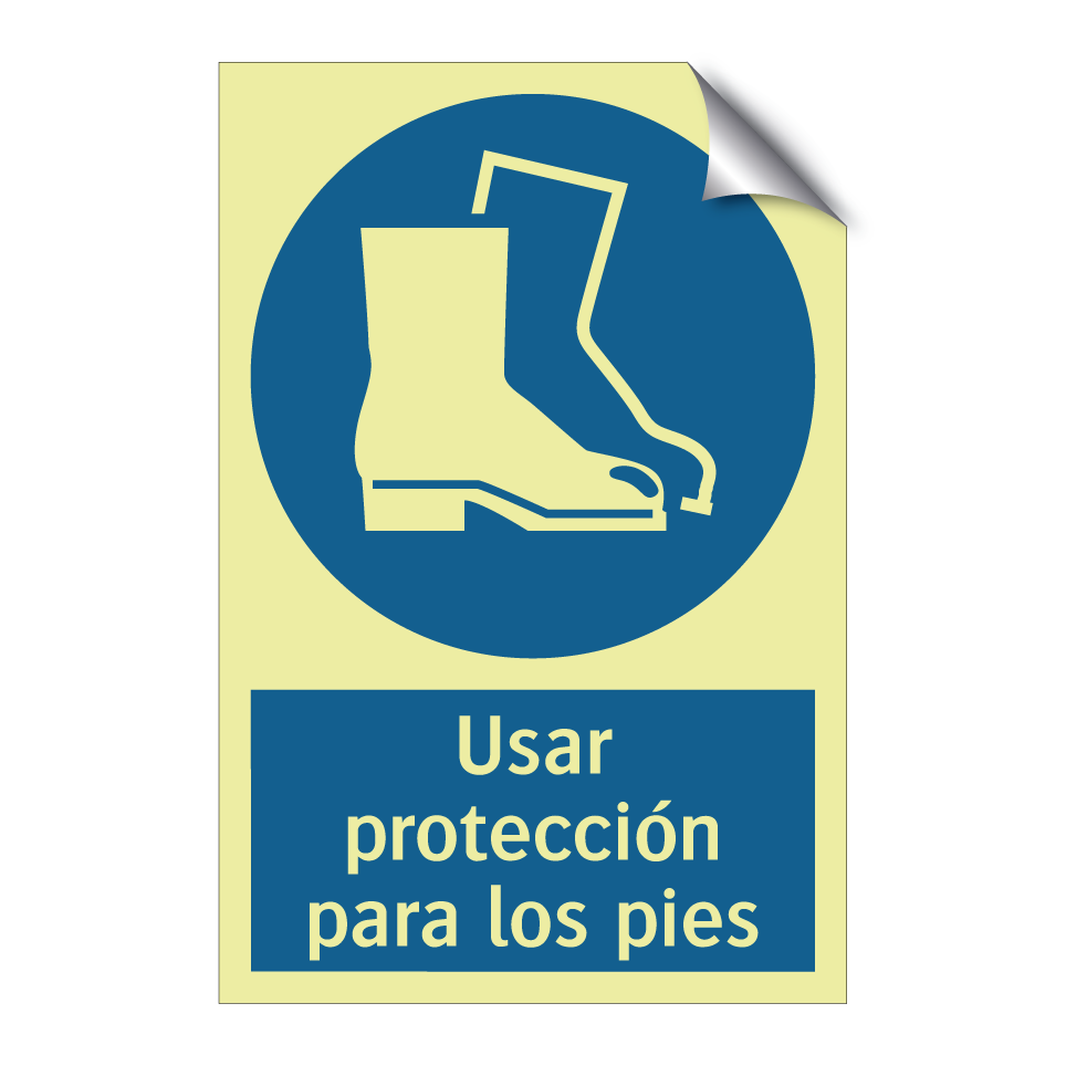 Usar protección para los pies
