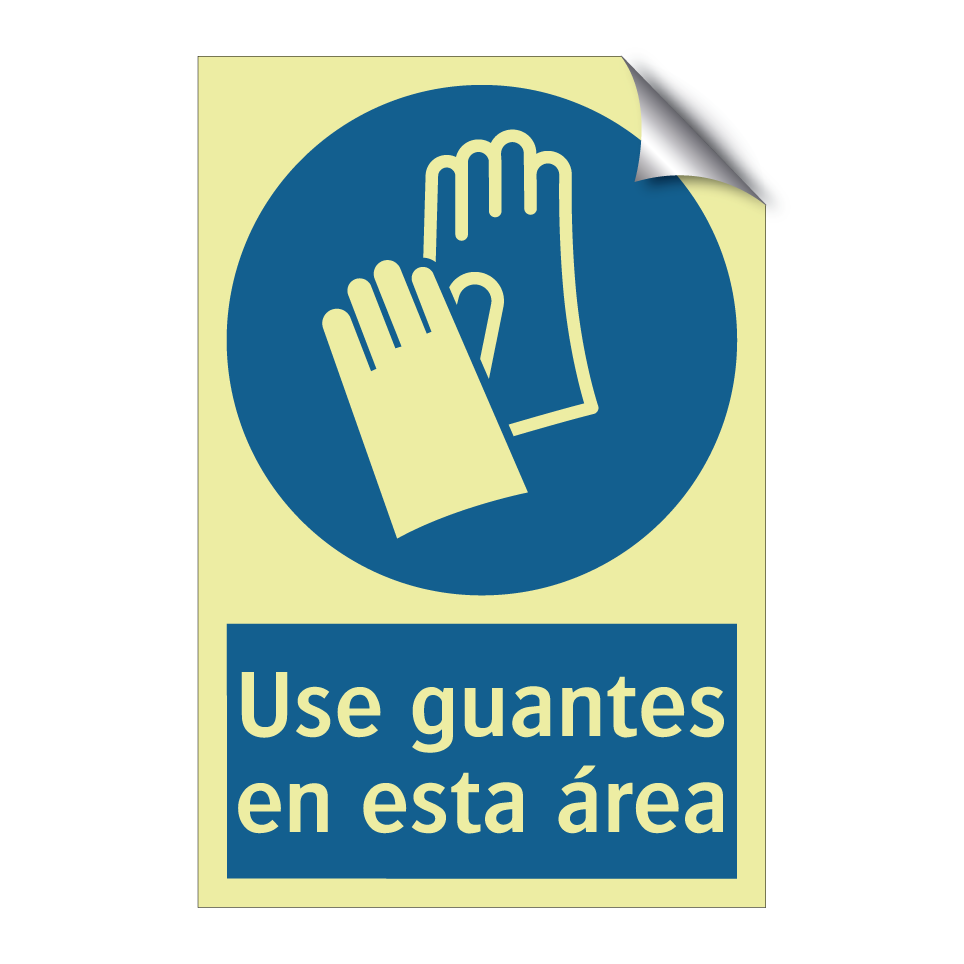 Use guantes en esta área