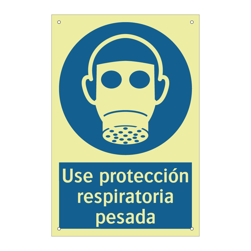 Use protección respiratoria pesada
