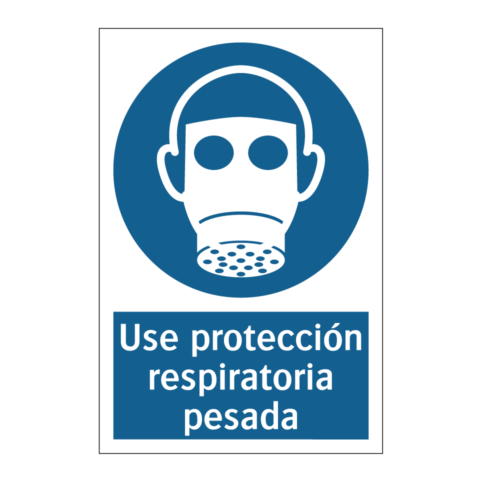 Use protección respiratoria pesada