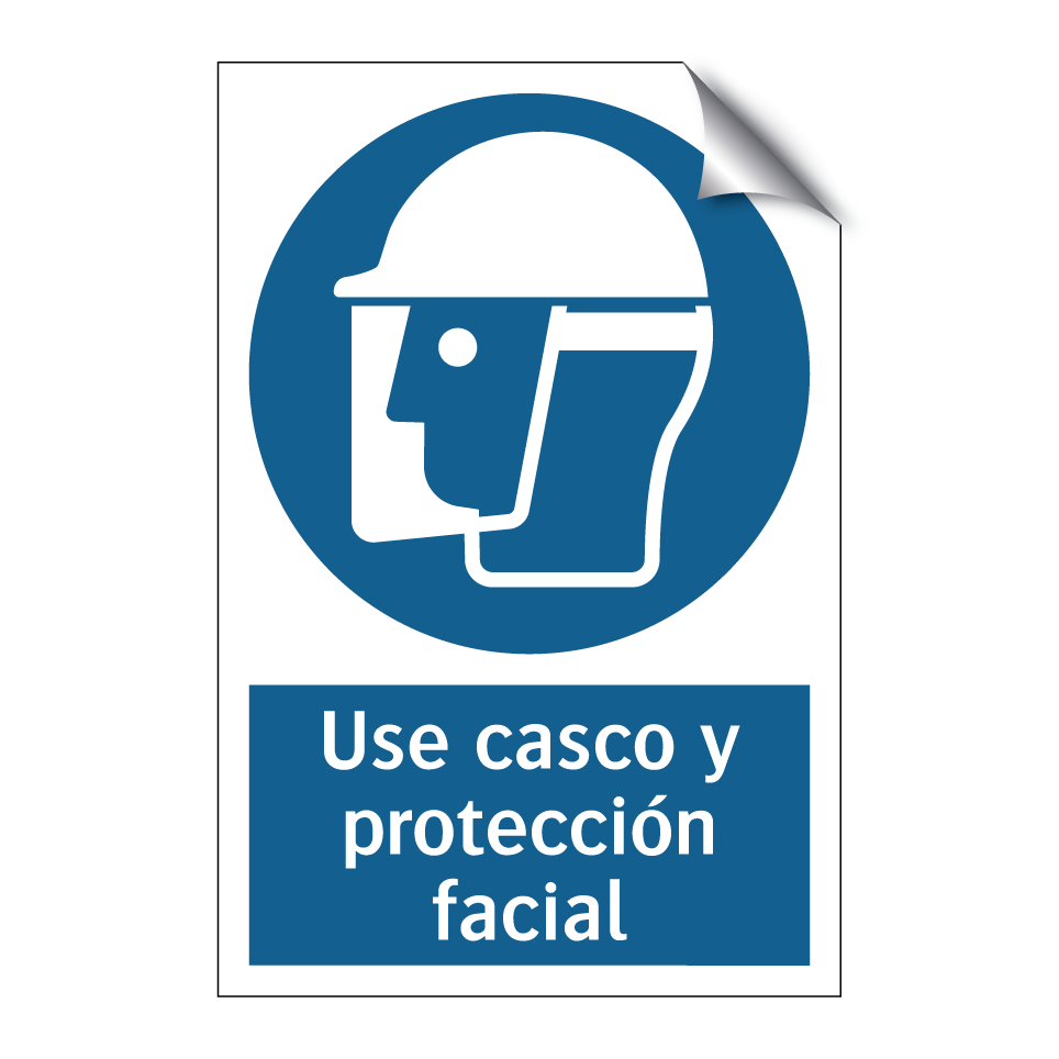 Use casco y protección facial