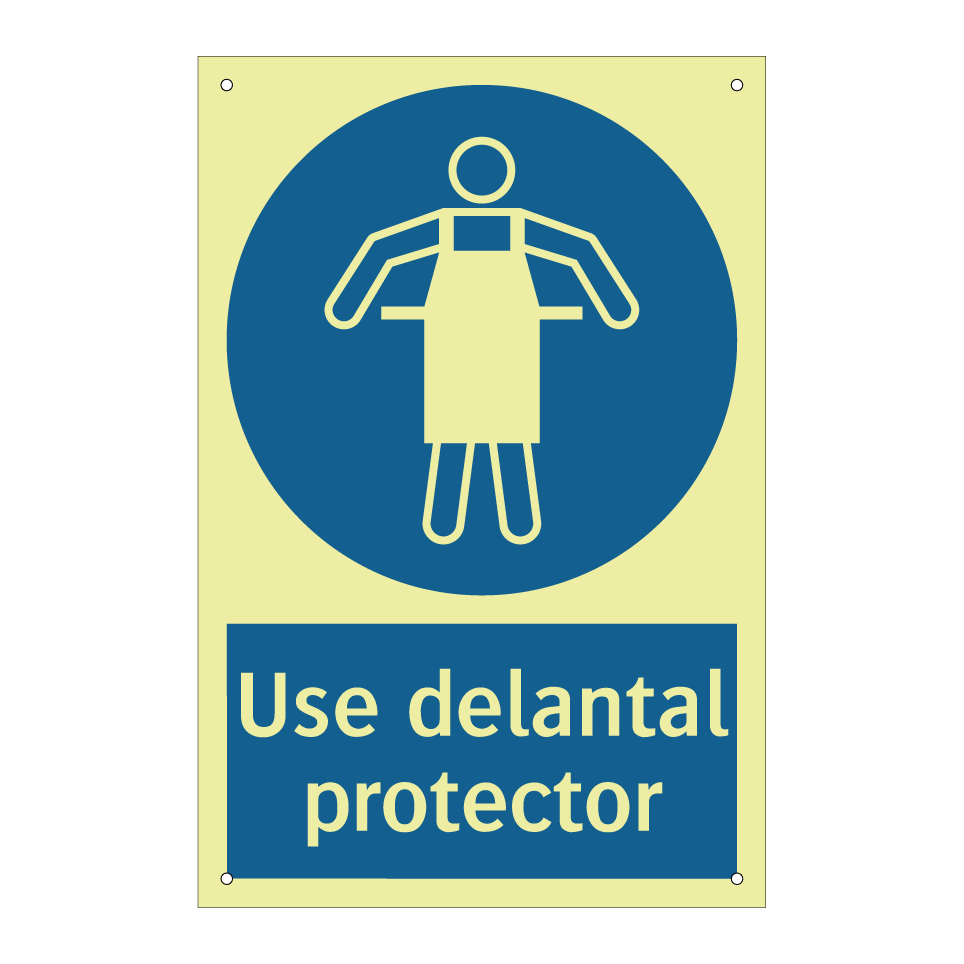 Use delantal protector