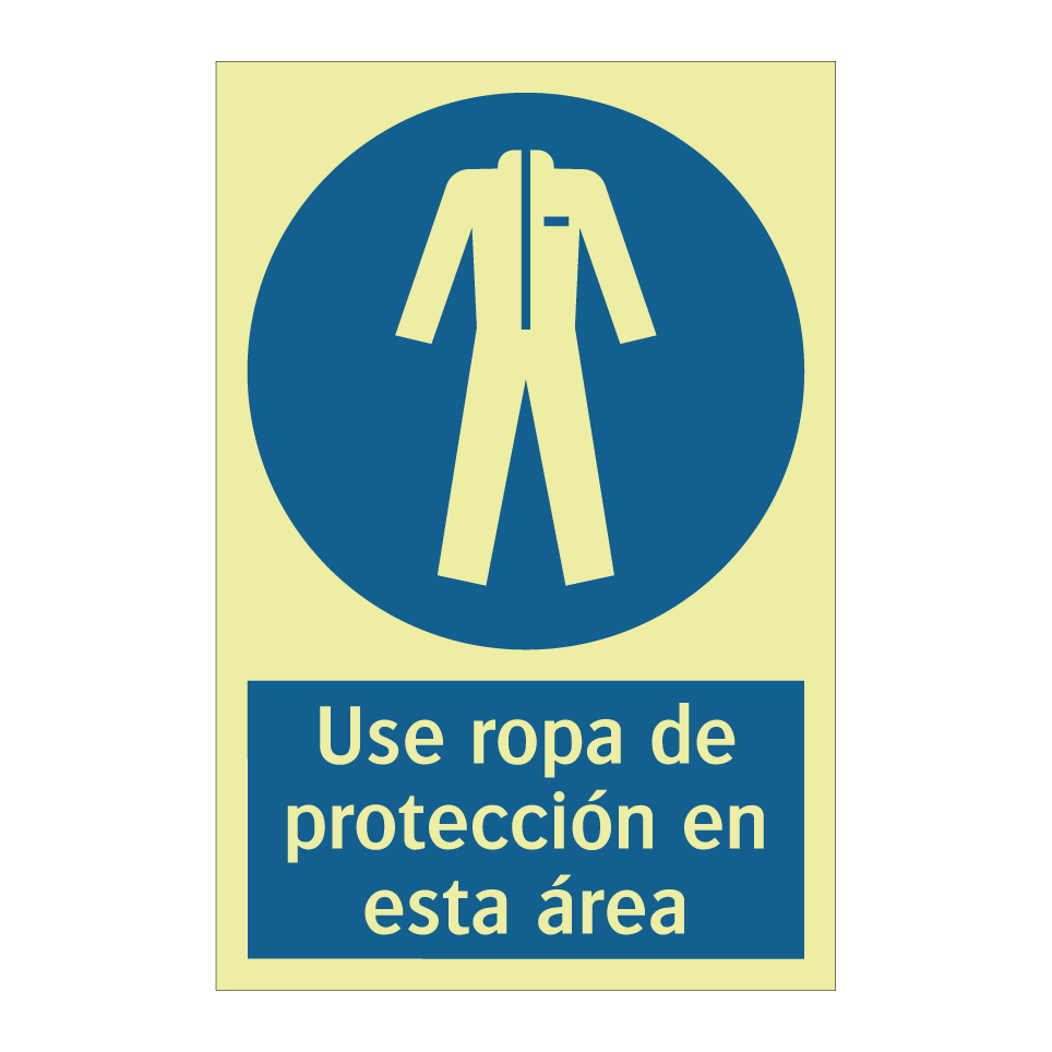 Use ropa de protección en esta área