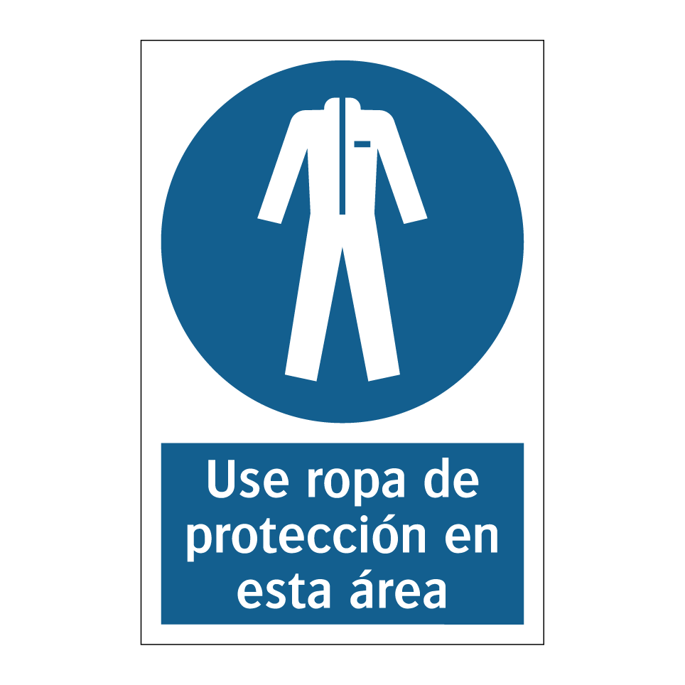 Use ropa de protección en esta área