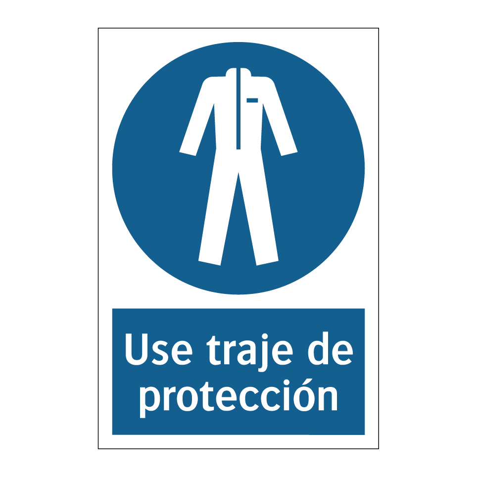 Use traje de protección