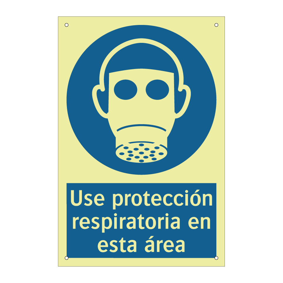 Use protección respiratoria en esta área