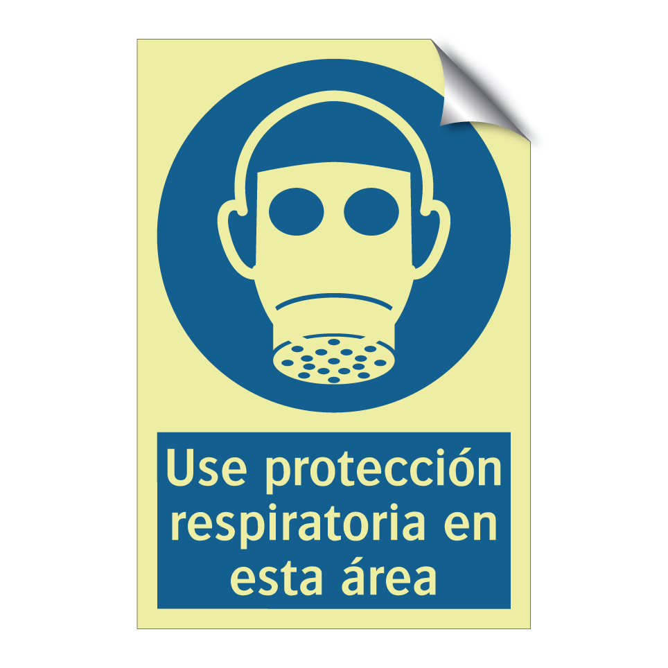 Use protección respiratoria en esta área
