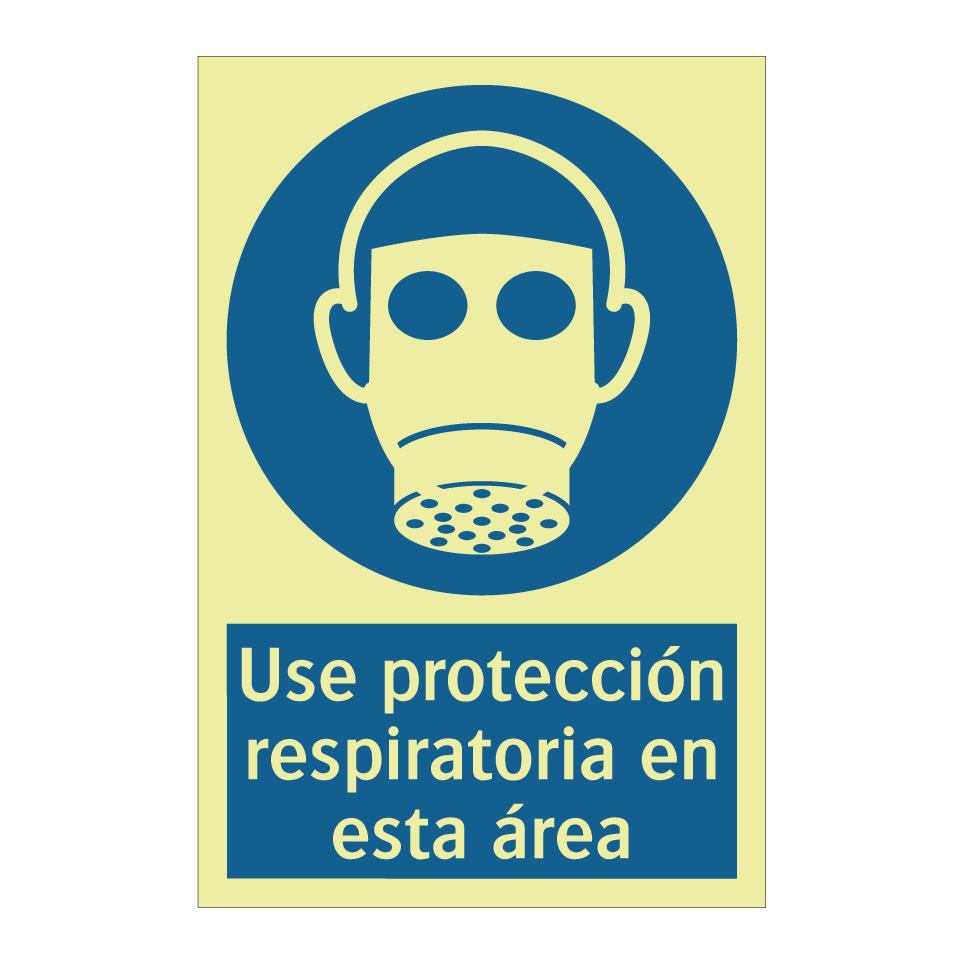 Use protección respiratoria en esta área