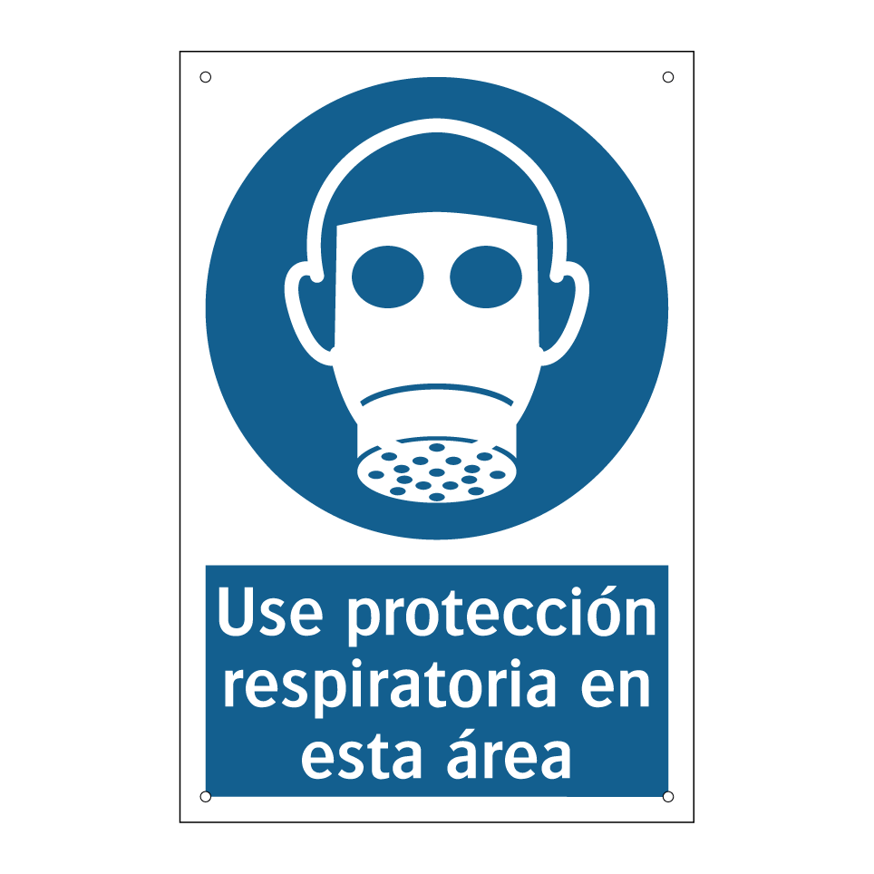 Use protección respiratoria en esta área