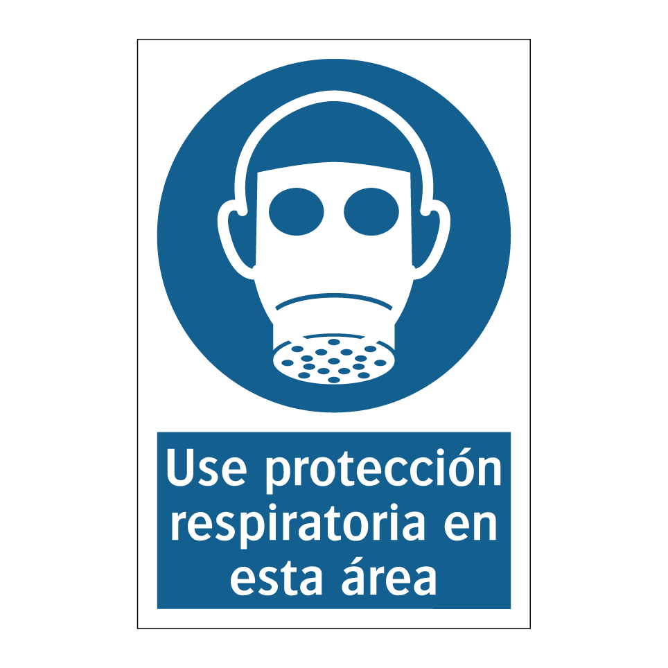 Use protección respiratoria en esta área