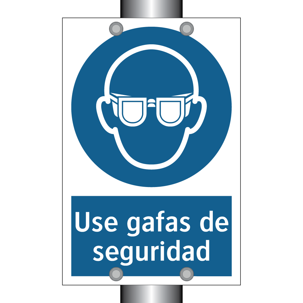 Use gafas de seguridad