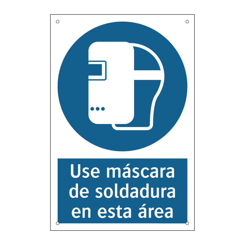 Use máscara de soldadura en esta área