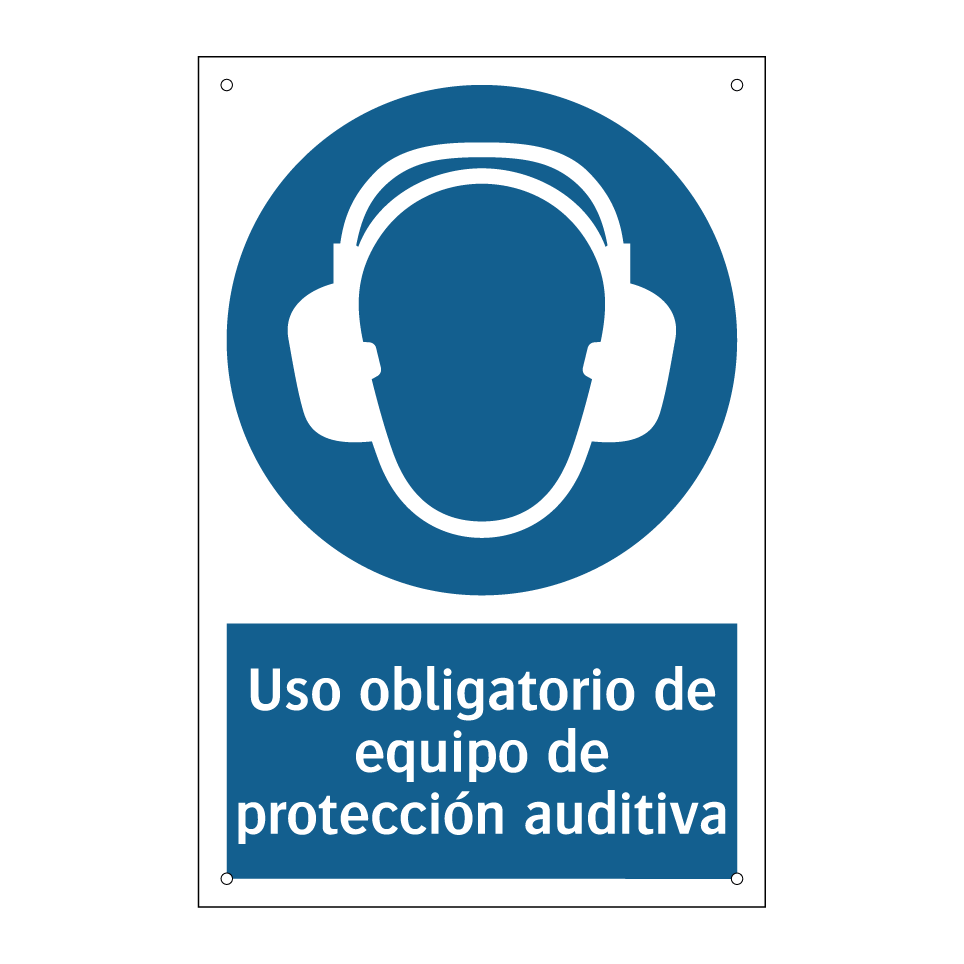 Uso obligatorio de equipo de protección auditiva