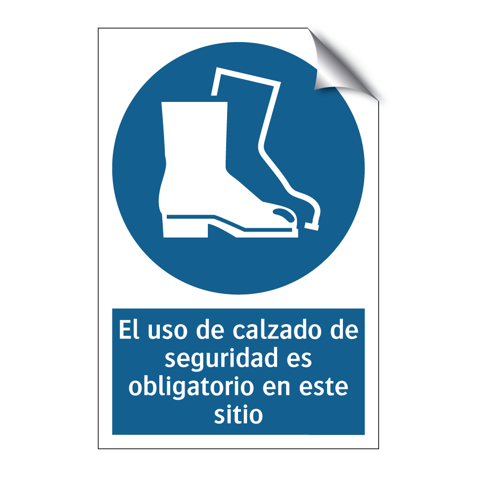 El uso de calzado de seguridad es obligatorio en este sitio