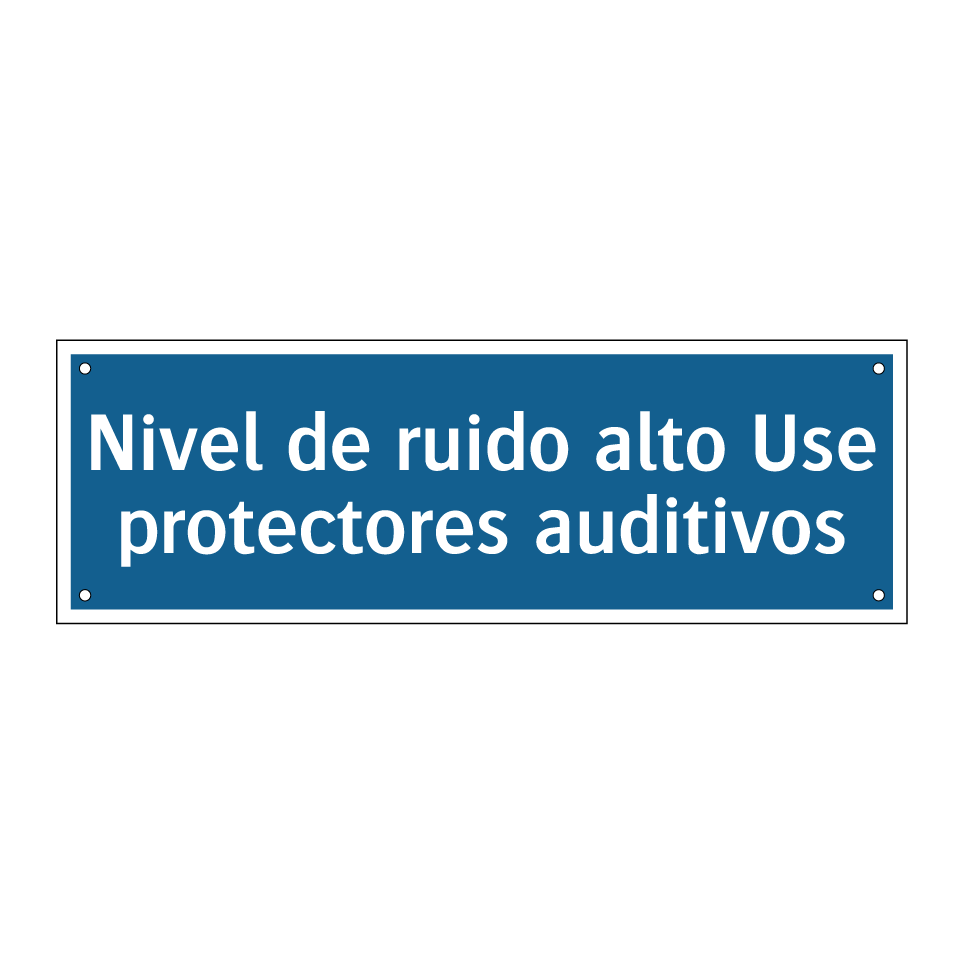 Nivel de ruido alto Use protectores auditivos