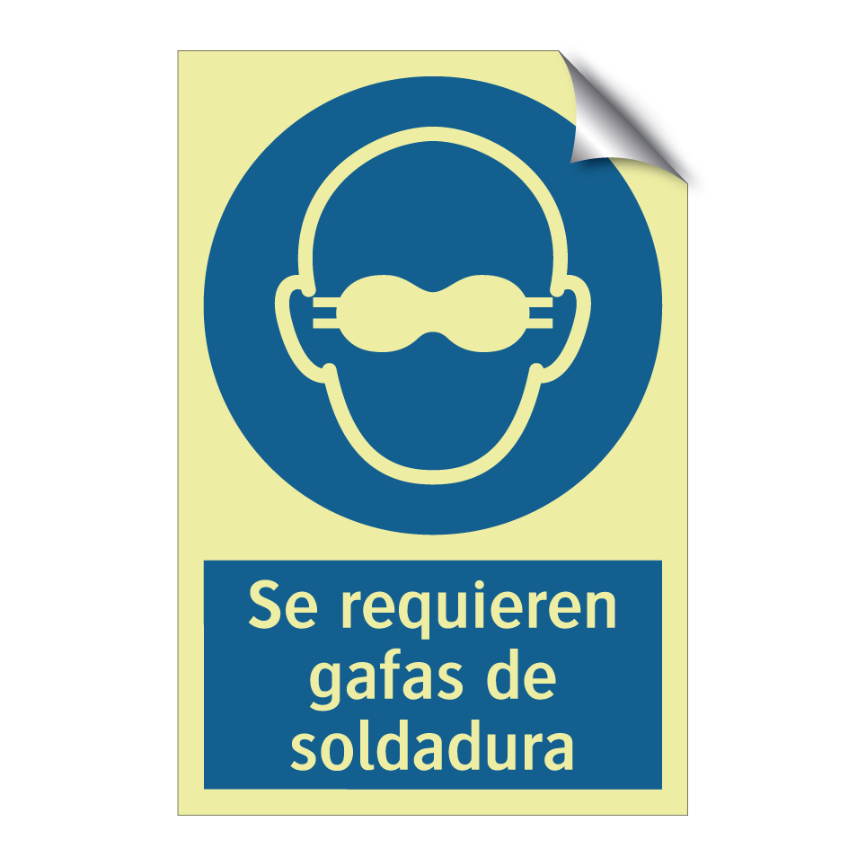 Se requieren gafas de soldadura