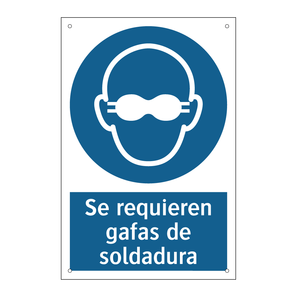 Se requieren gafas de soldadura