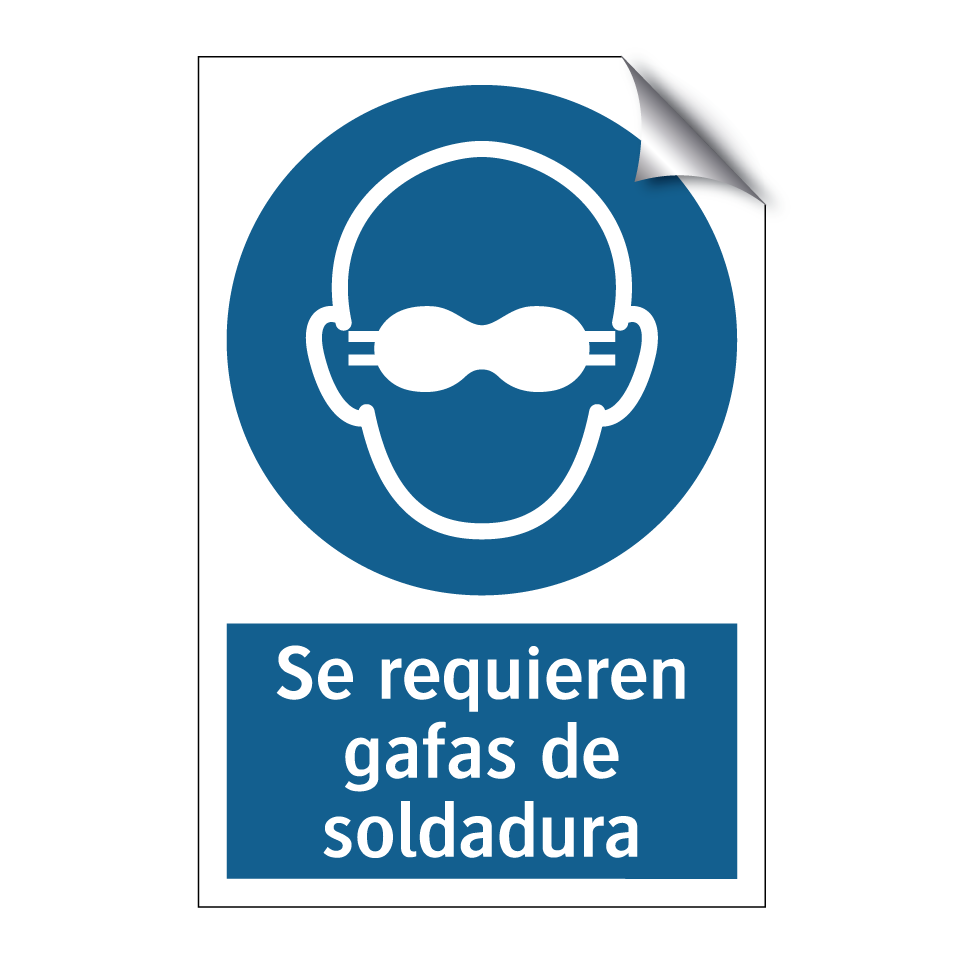 Se requieren gafas de soldadura