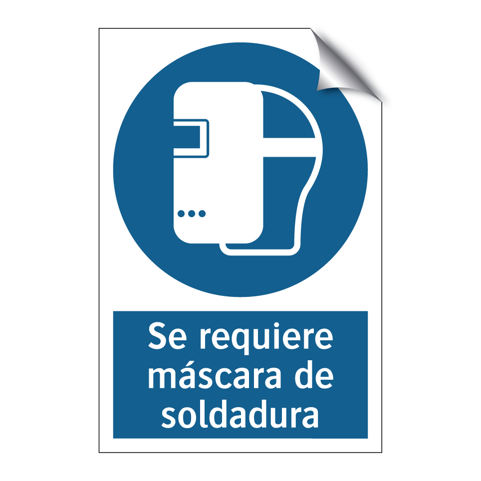 Se requiere máscara de soldadura
