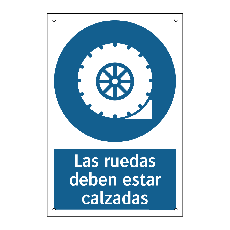 Las ruedas deben estar calzadas