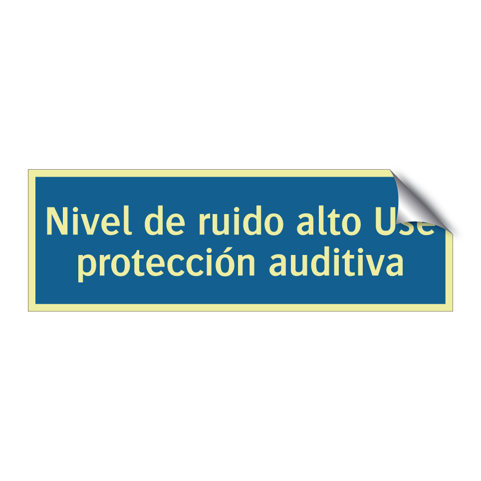 Nivel de ruido alto Use protección auditiva