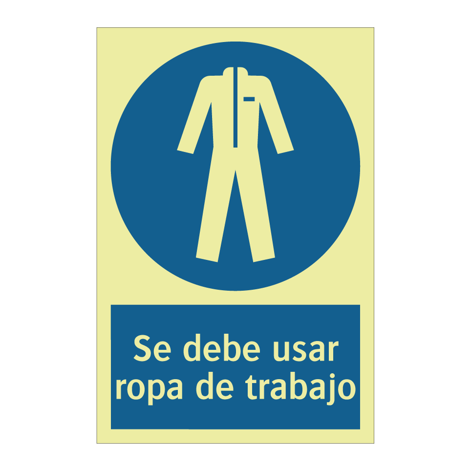 Se debe usar ropa de trabajo