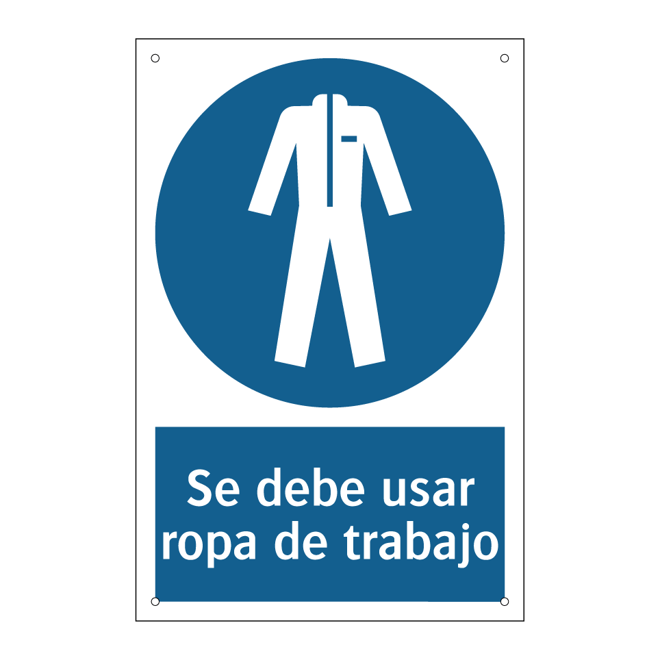 Se debe usar ropa de trabajo