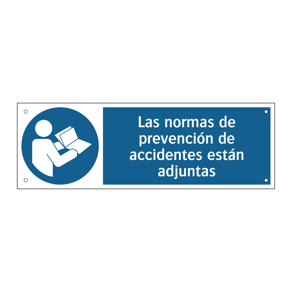 Las normas de prevención de accidentes están adjuntas