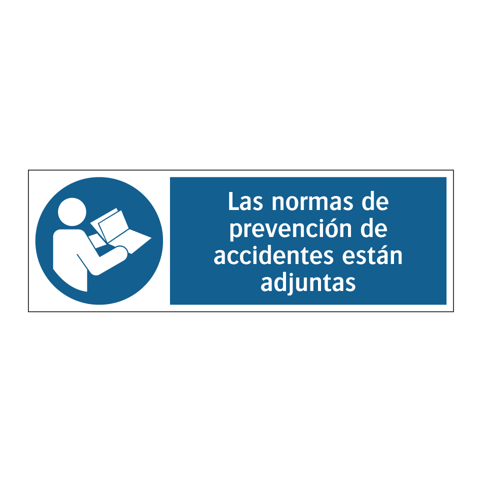 Las normas de prevención de accidentes están adjuntas