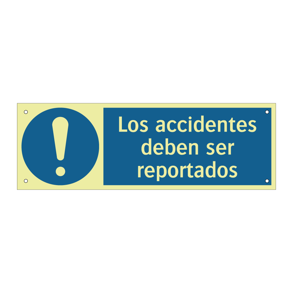 Los accidentes deben ser reportados