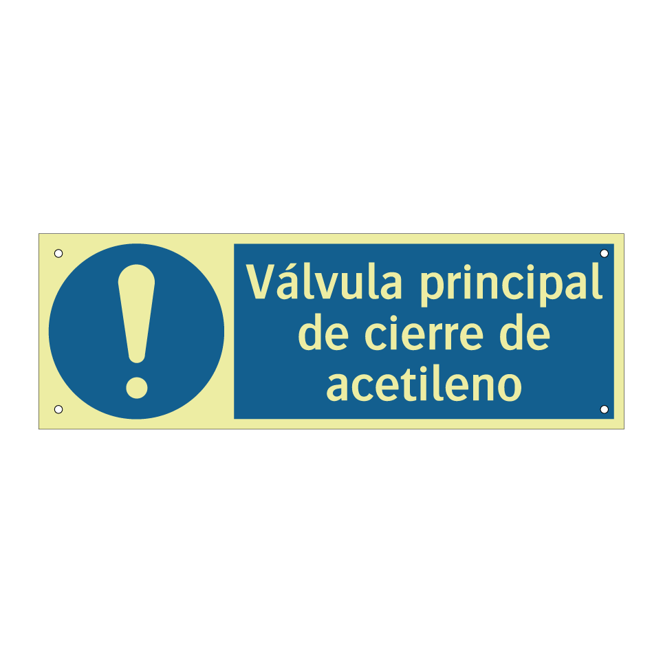 Válvula principal de cierre de acetileno