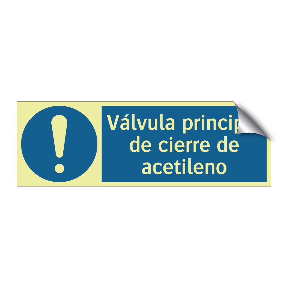 Válvula principal de cierre de acetileno