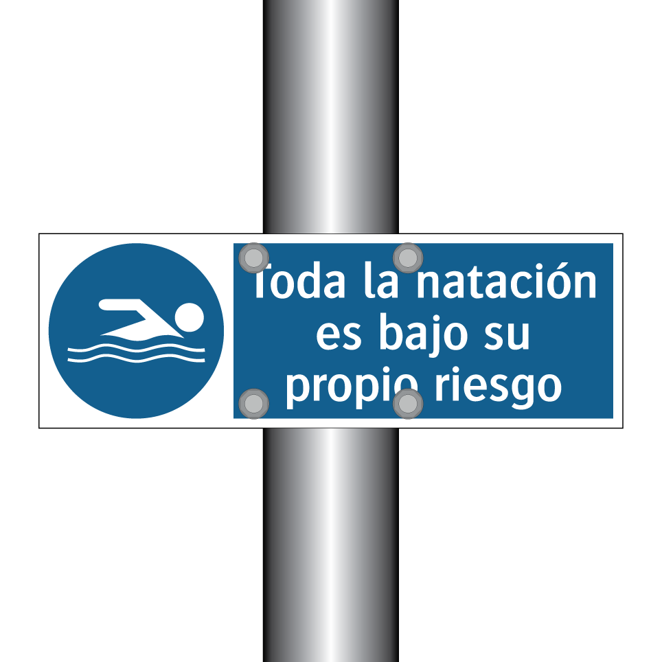 Toda la natación es bajo su propio riesgo