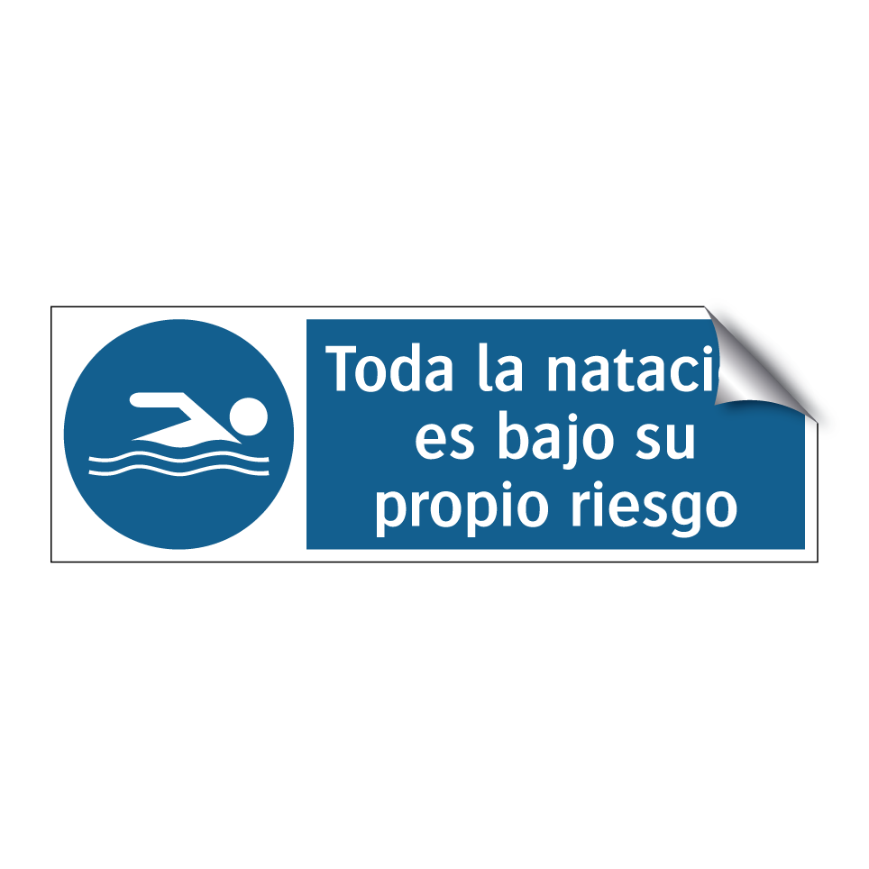 Toda la natación es bajo su propio riesgo