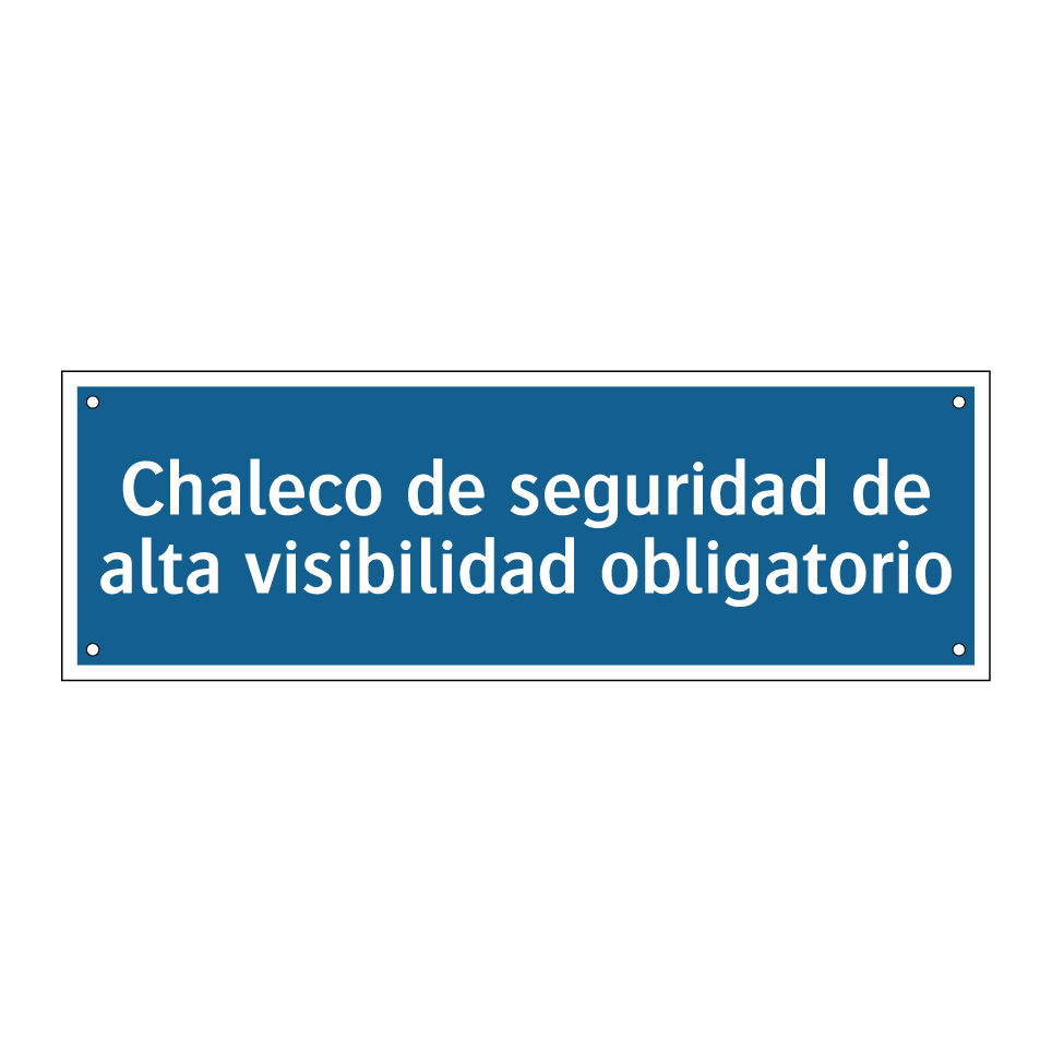 Chaleco de seguridad de alta visibilidad obligatorio