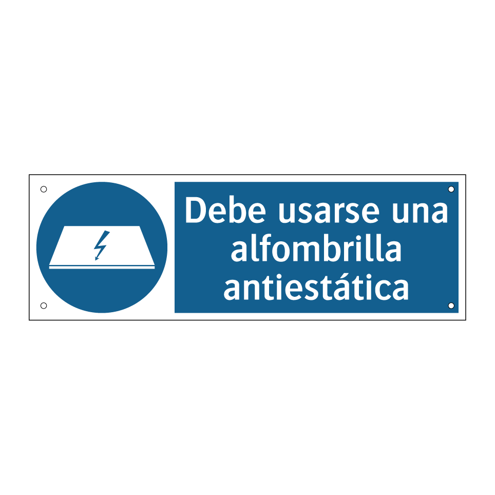 Debe usarse una alfombrilla antiestática