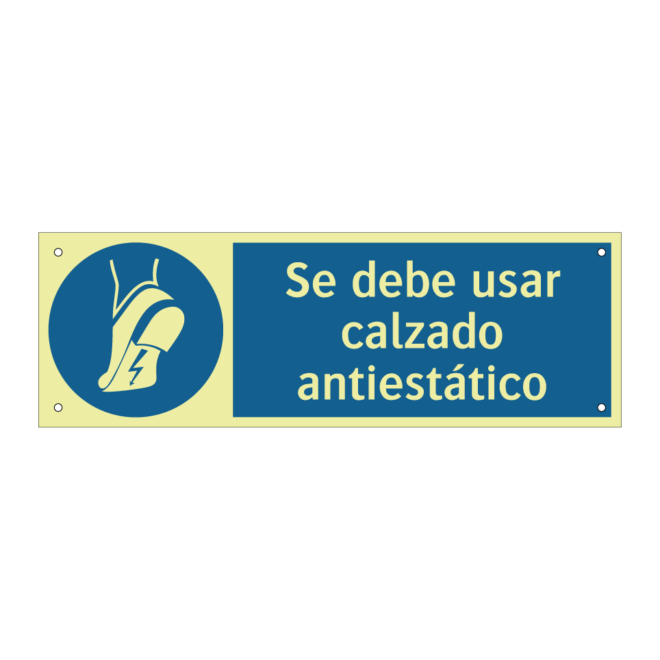 Se debe usar calzado antiestático