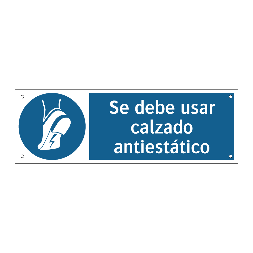 Se debe usar calzado antiestático
