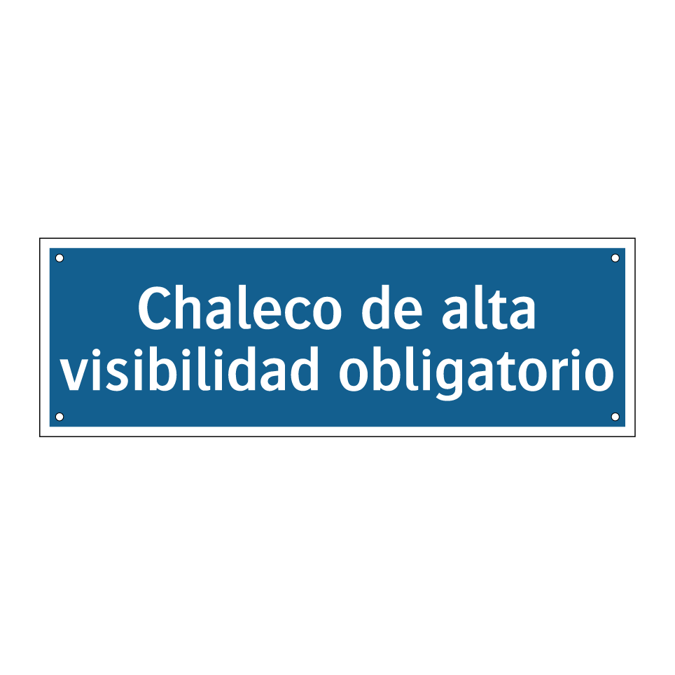 Chaleco de alta visibilidad obligatorio