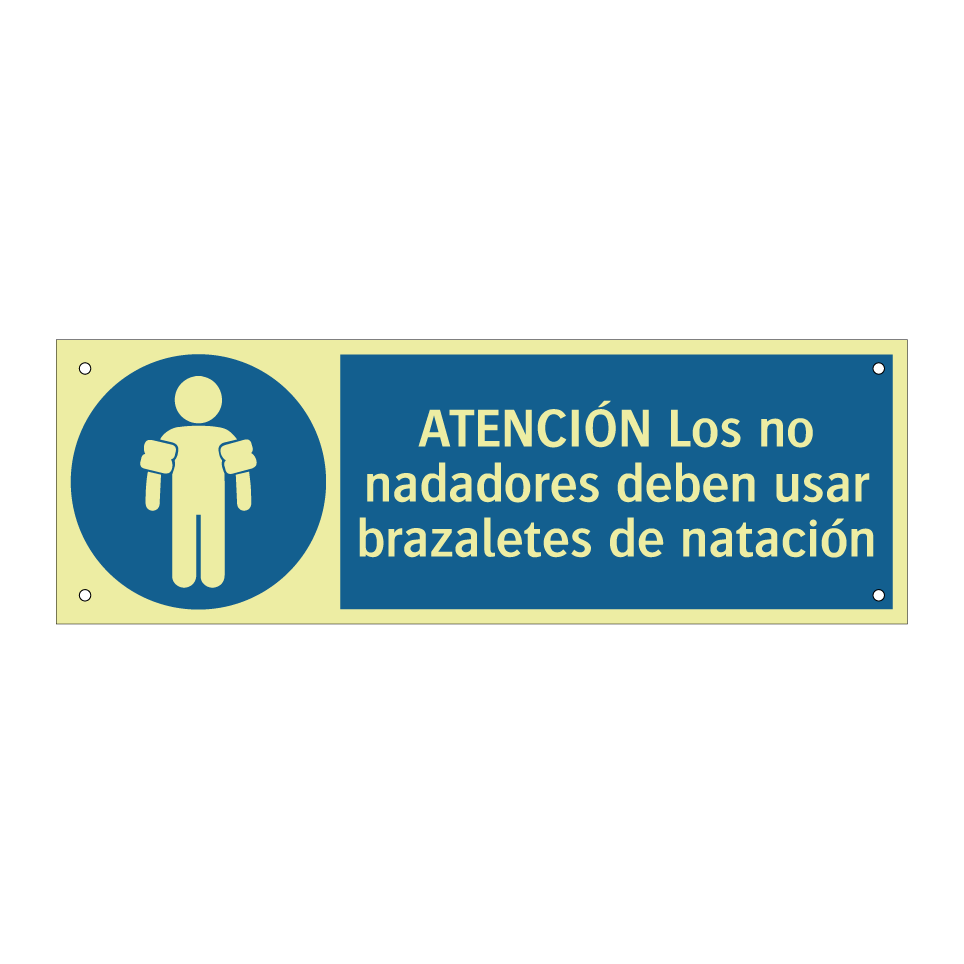 ATENCIÓN Los no nadadores deben usar brazaletes de natación