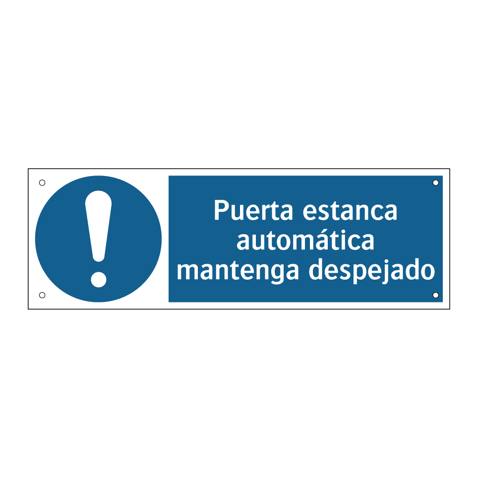 Puerta estanca automática mantenga despejado