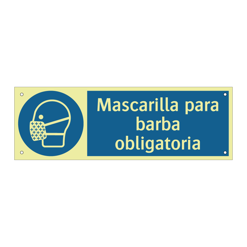 Mascarilla para barba obligatoria