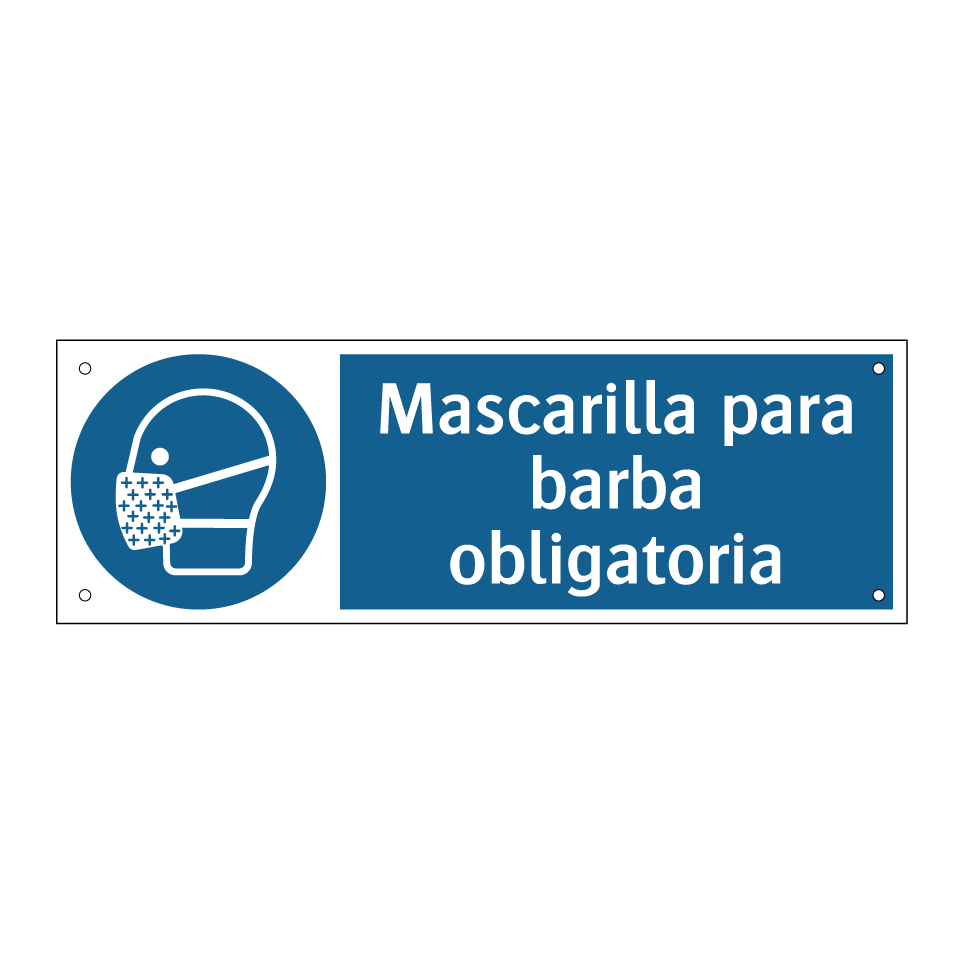 Mascarilla para barba obligatoria